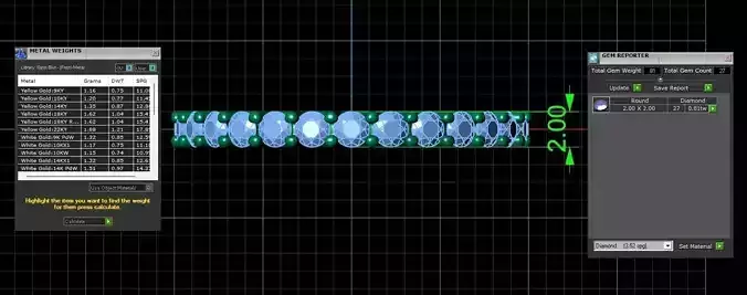 U Shaped Eternity Ring 2mm stone size swiss 9 and EU49