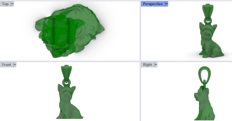 Dog Yorkshire Terrier Pendant  3D print model_15