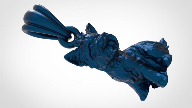 Dog Yorkshire Terrier Pendant  3D print model_4