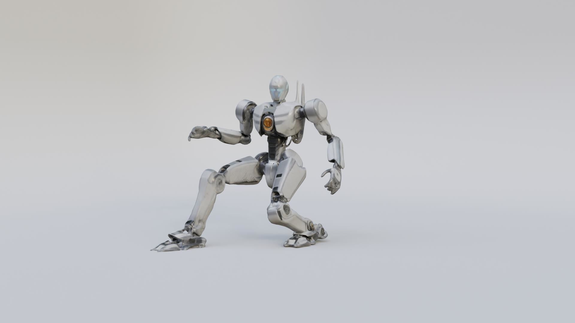 Robot rigging 3D model_3