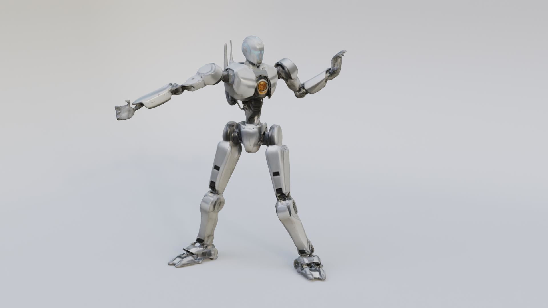 Robot rigging 3D model_2