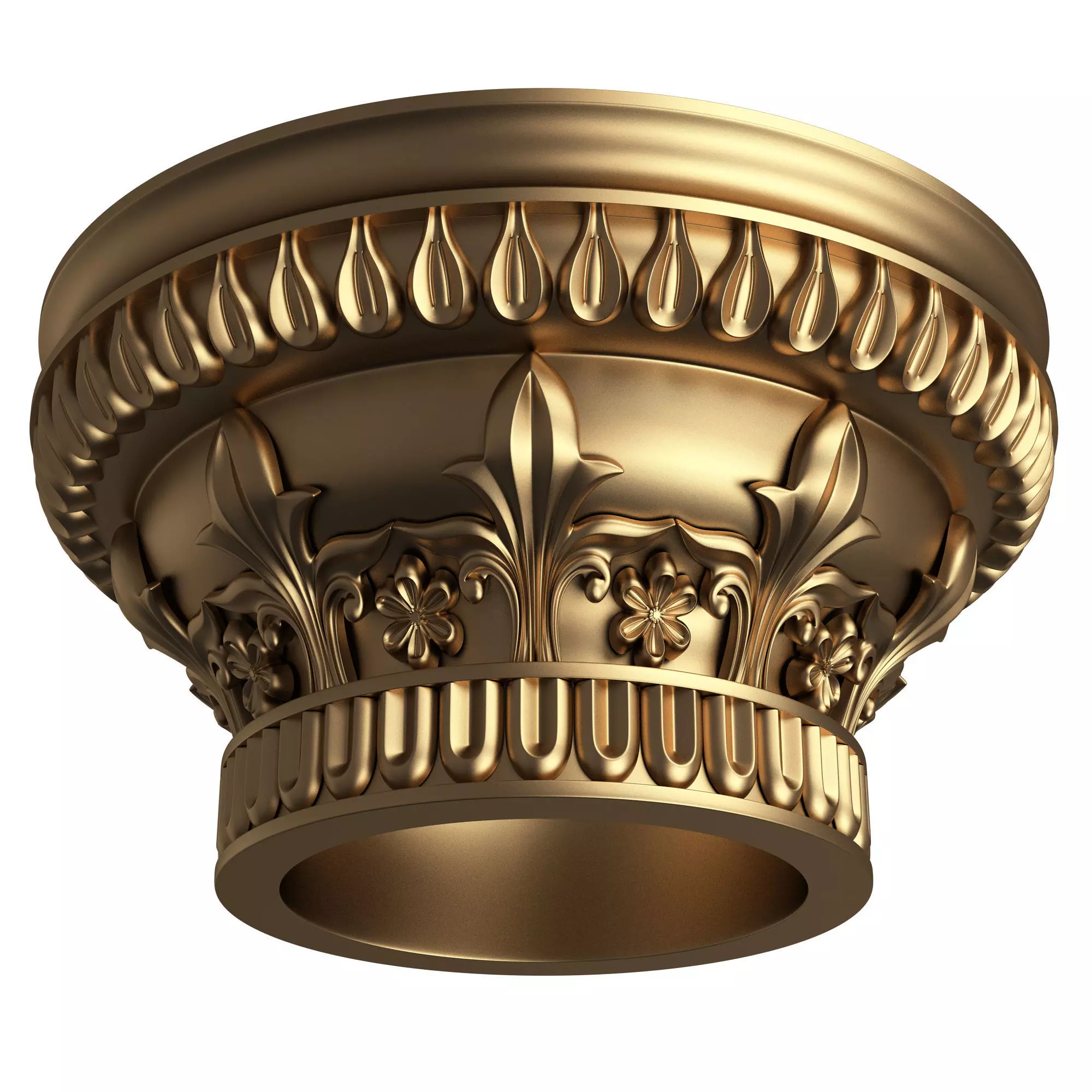 Carved Capital 1401 Low-poly 3D model