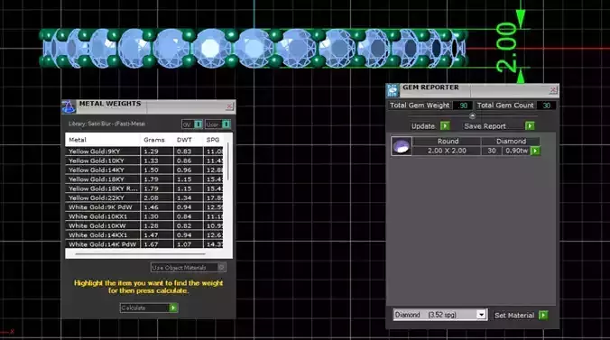 U Shaped Eternity Ring 2mm stone size swiss 15 and EU55