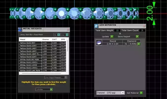 U Shaped Eternity Ring 2mm stone size swiss 16 and EU56