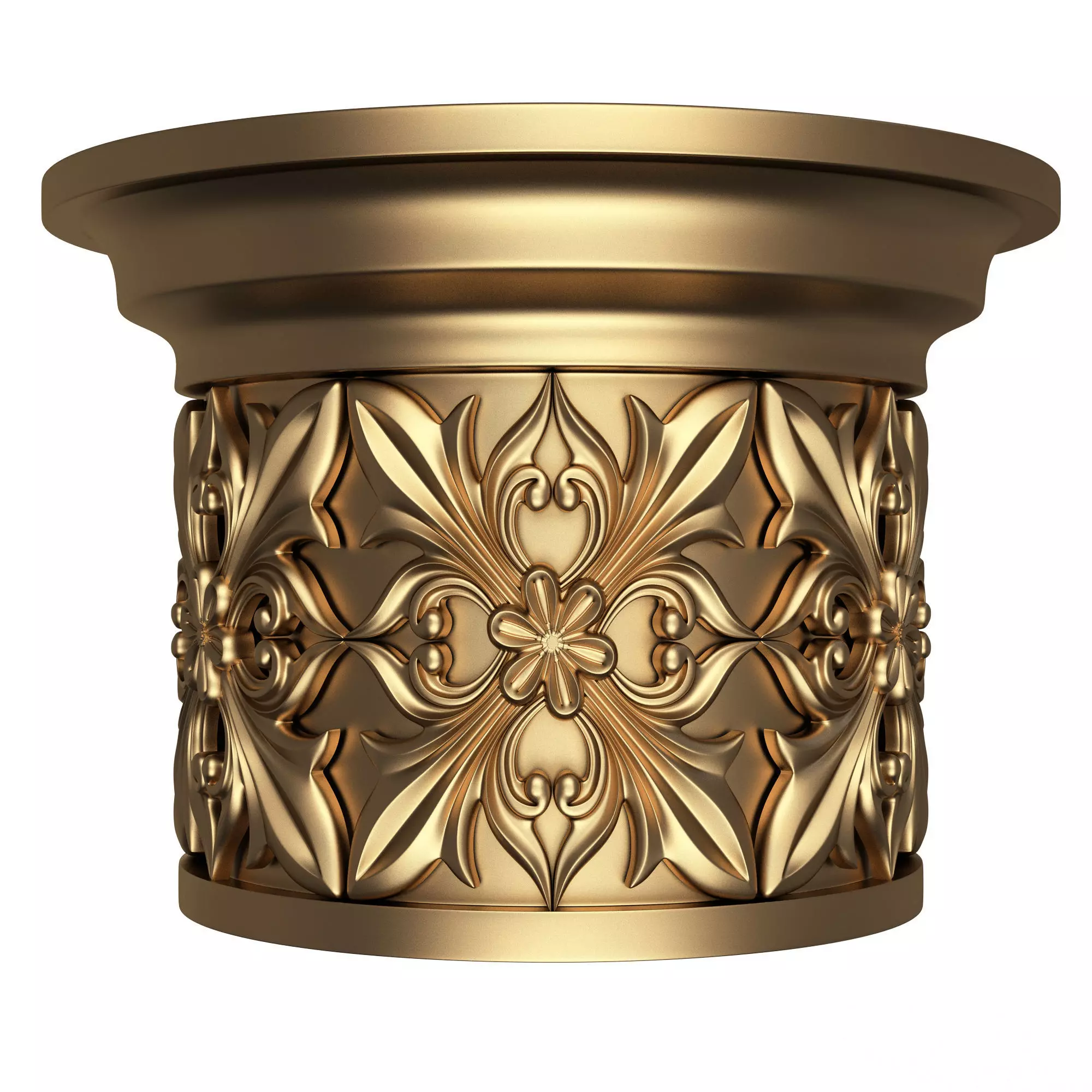 Carved Capital 1403 Low-poly 3D model