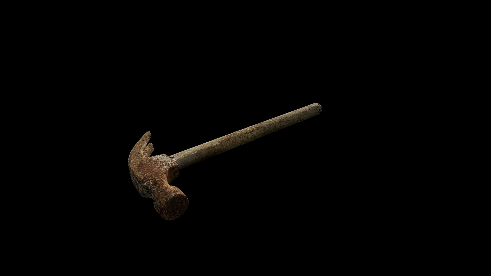 Anydrafts Old claw hammer 03 Low-poly 3D model_1