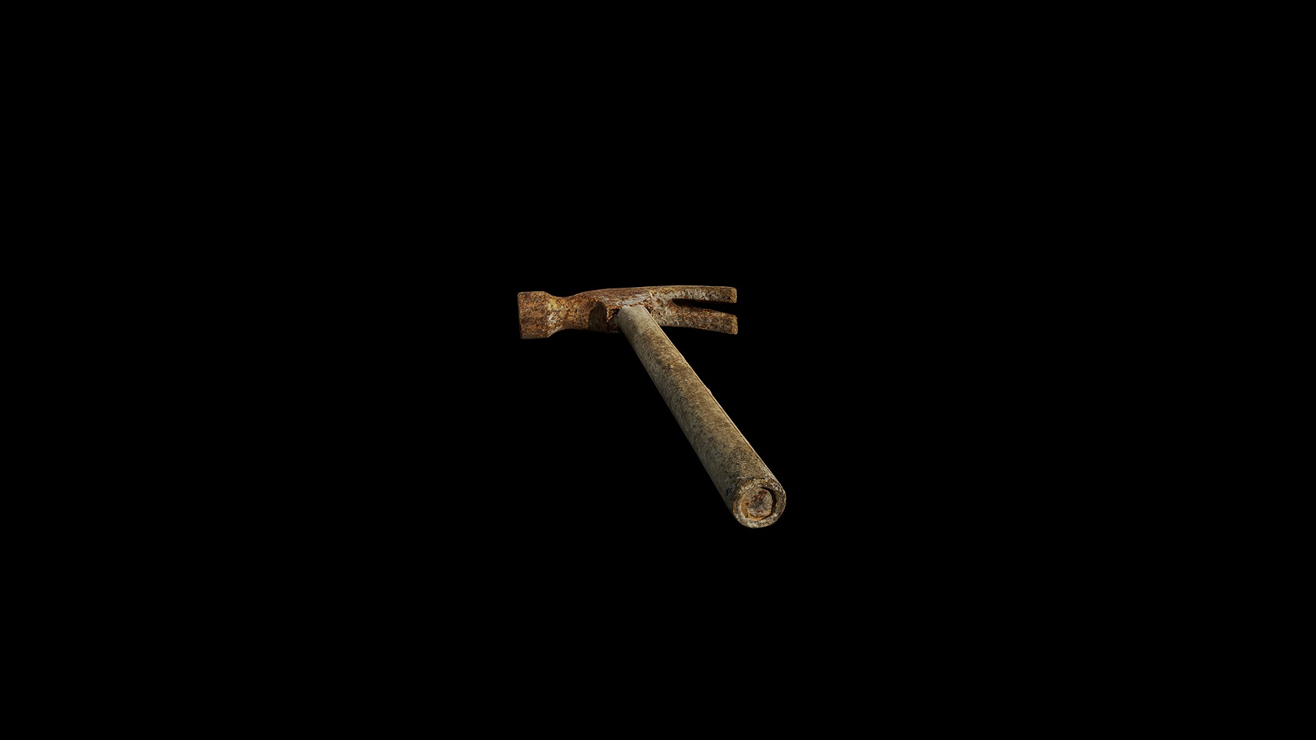 Anydrafts Old claw hammer 03 Low-poly 3D model_3