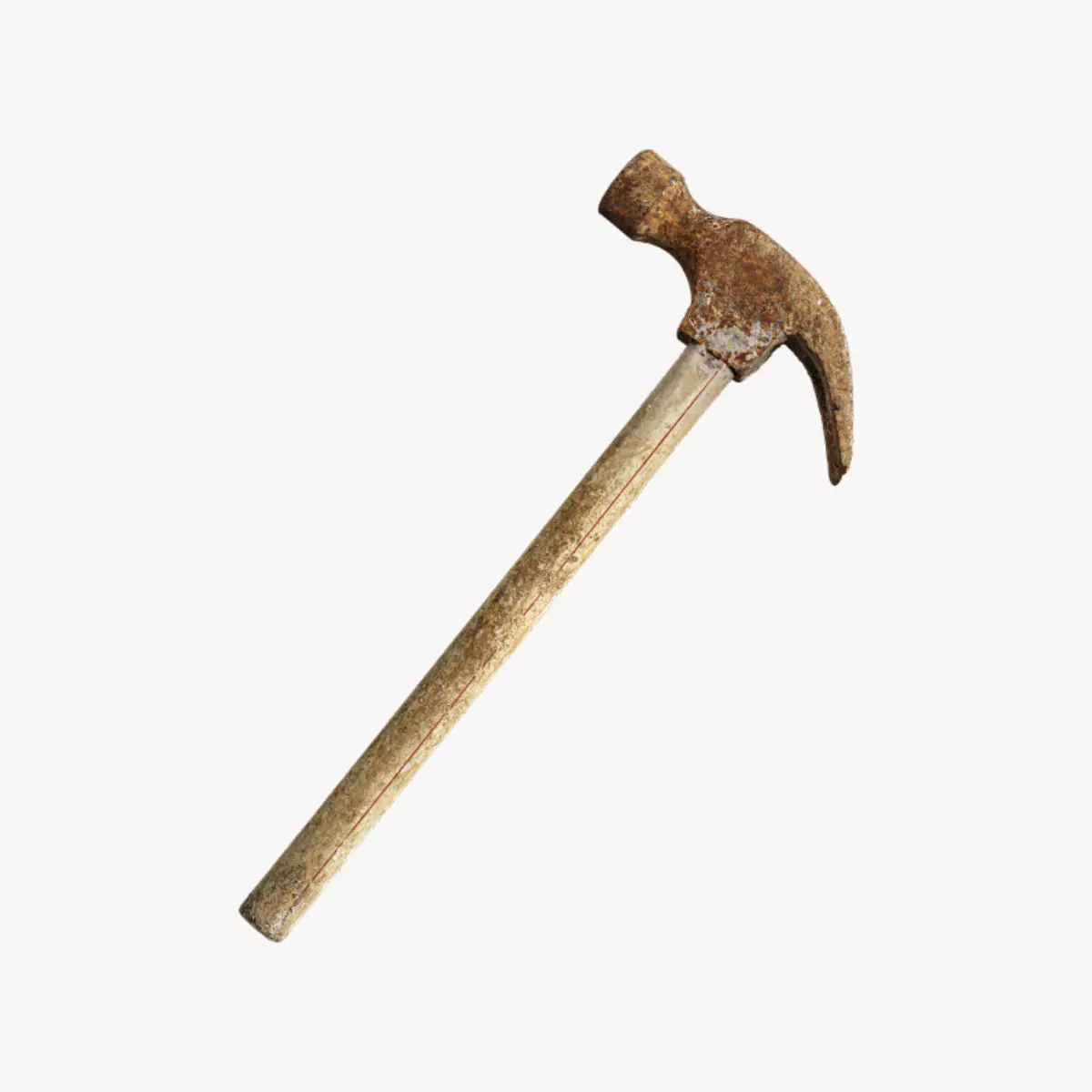 Anydrafts Old claw hammer 03 Low-poly 3D model_0
