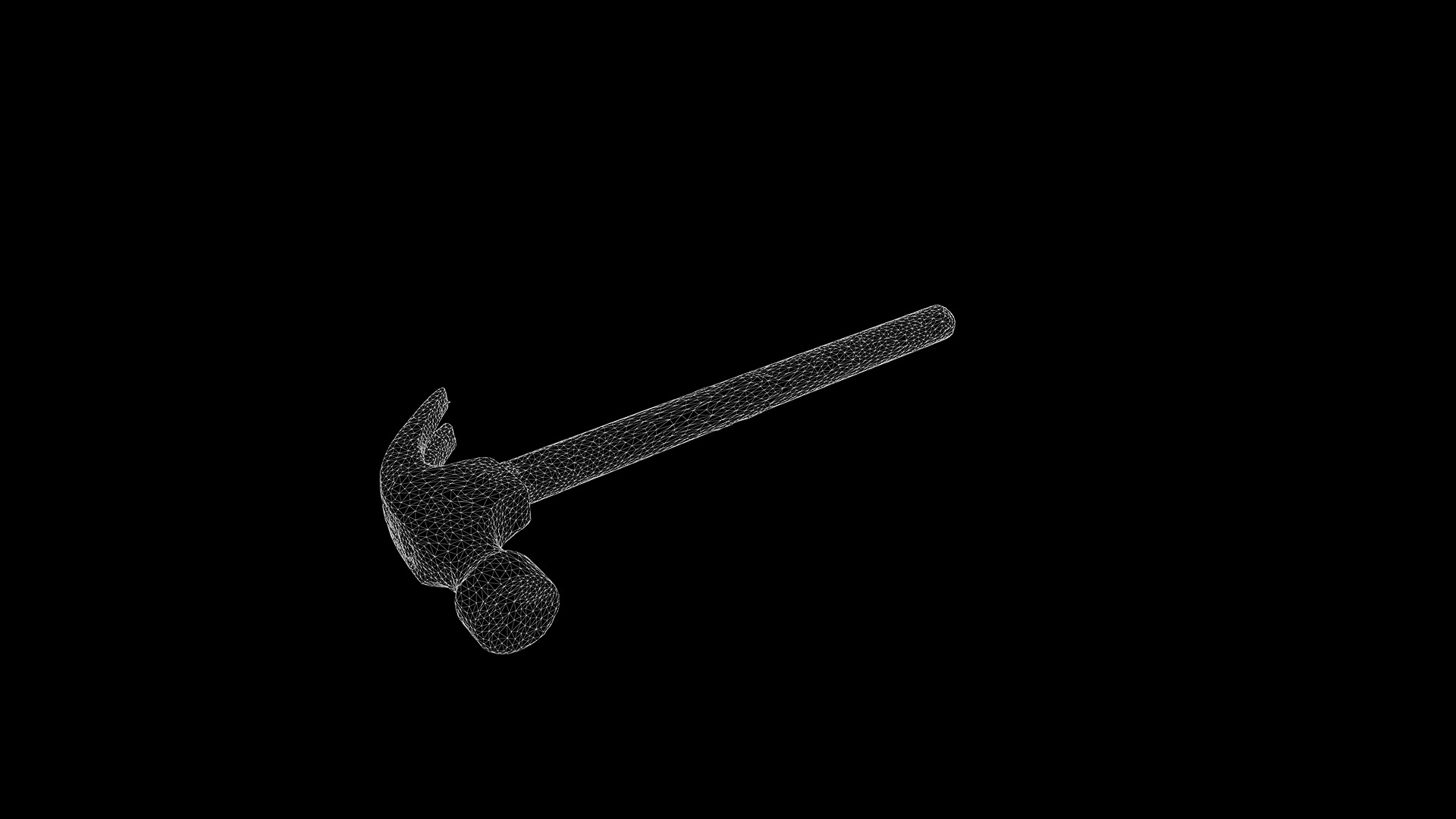 Anydrafts Old claw hammer 03 Low-poly 3D model_2