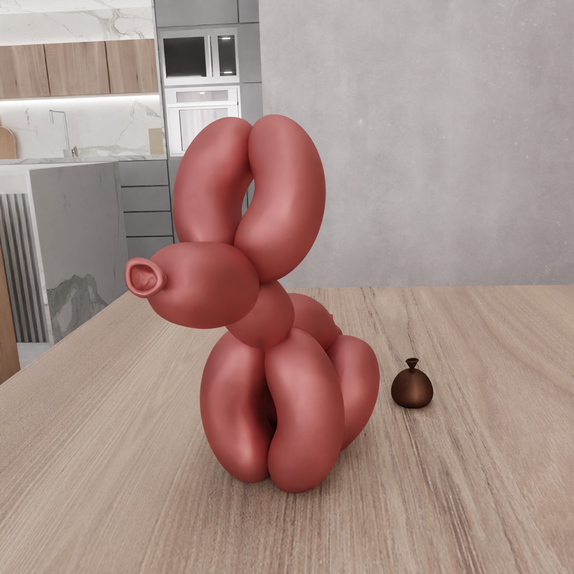 Shitting Balloon Dog - 334 3D print model_12