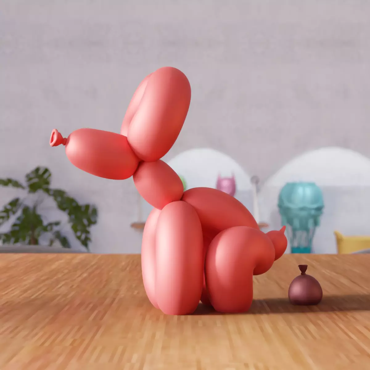 Shitting Balloon Dog - 334 3D print model_2