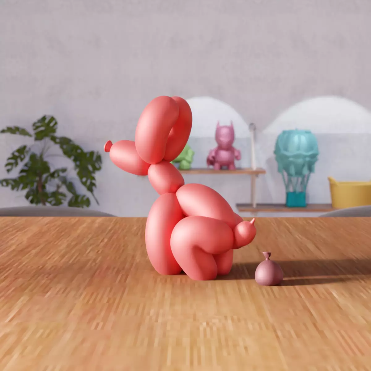 Shitting Balloon Dog - 334 3D print model_7