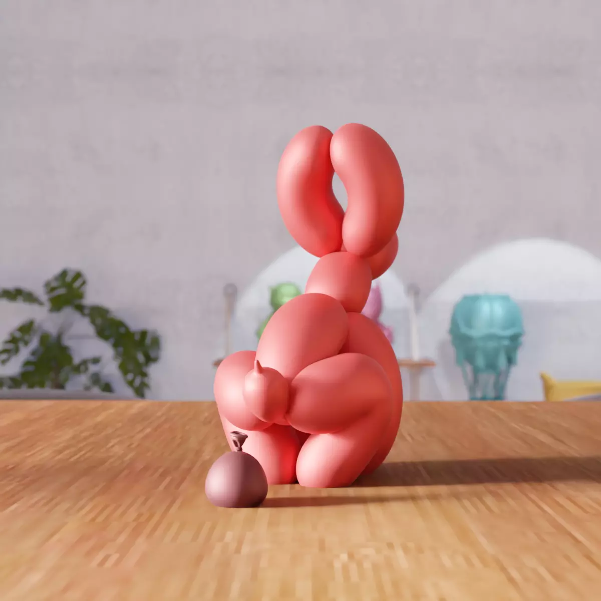 Shitting Balloon Dog - 334 3D print model_1