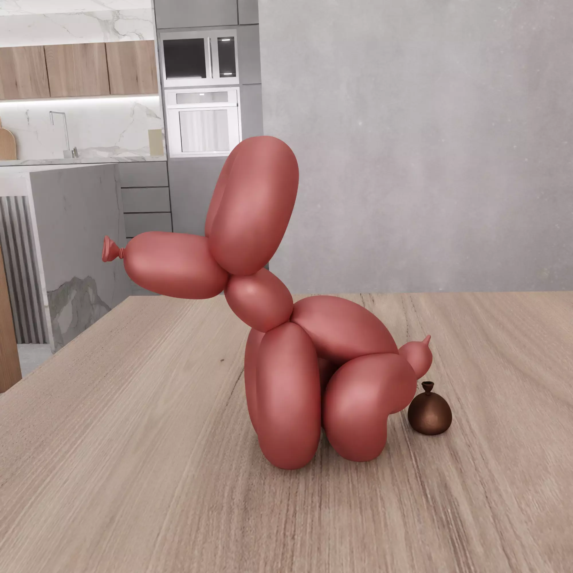 Shitting Balloon Dog - 334 3D print model_8