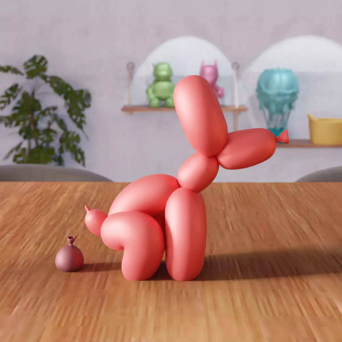Shitting Balloon Dog - 334 3D print model_3