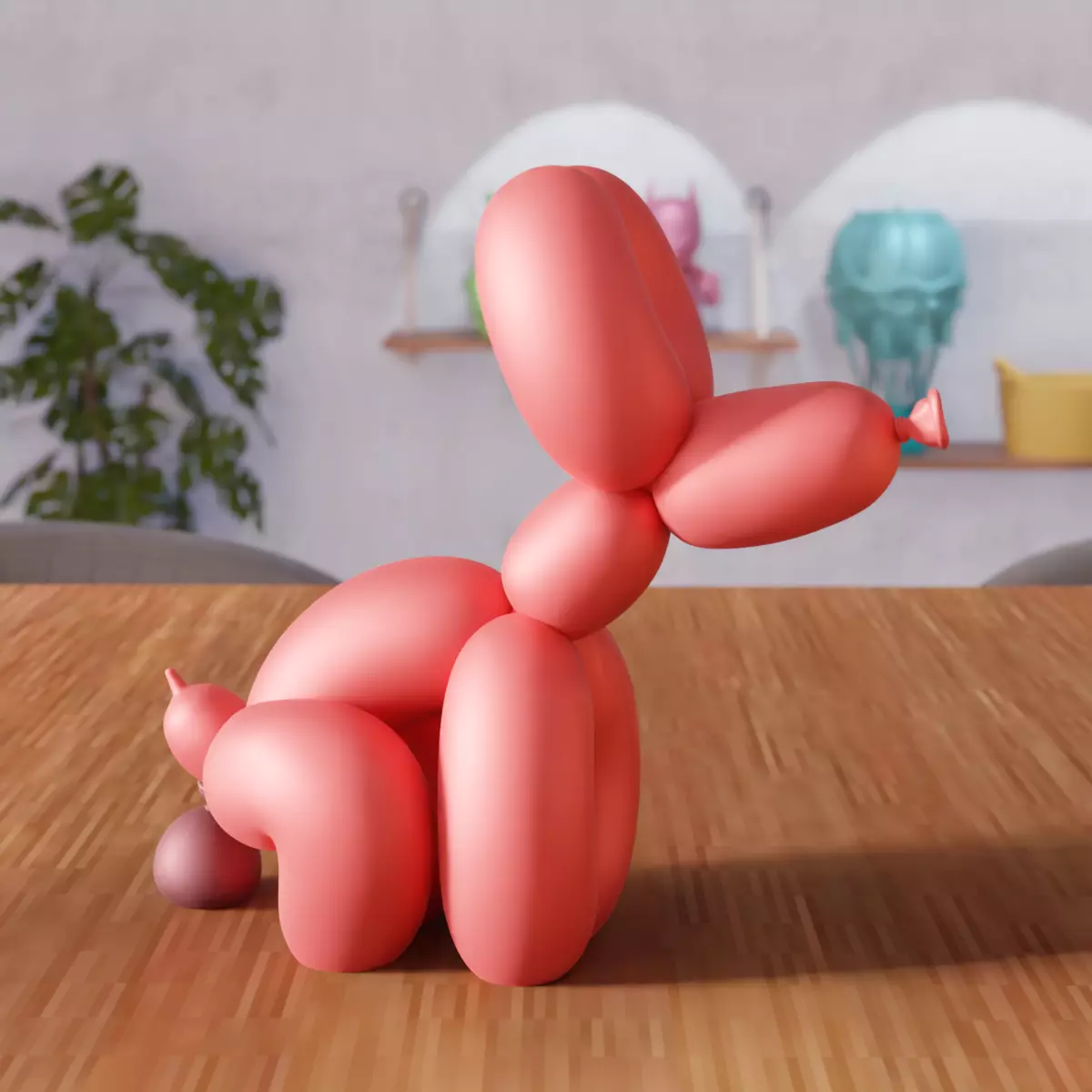 Shitting Balloon Dog - 334 3D print model_4