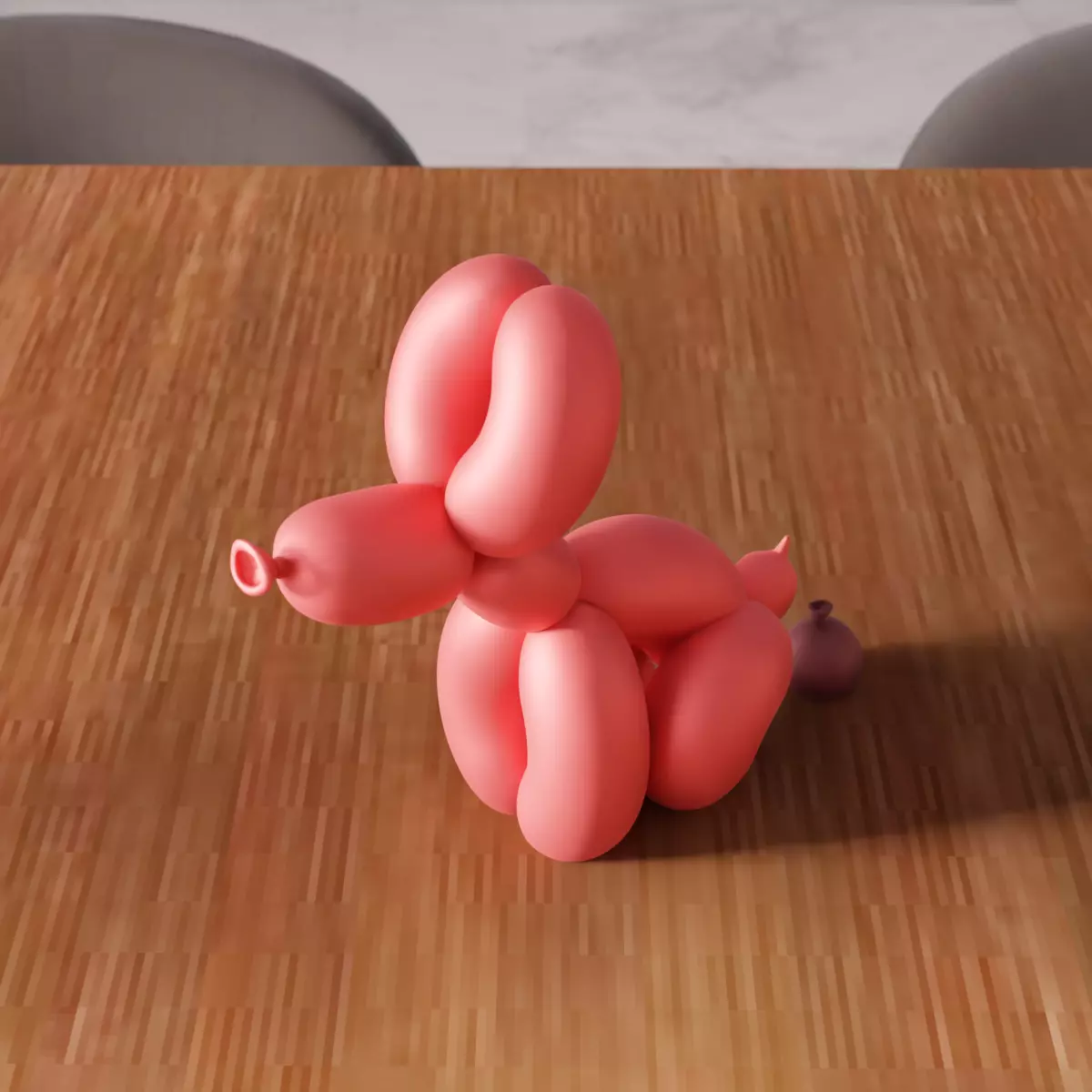 Shitting Balloon Dog - 334 3D print model_6