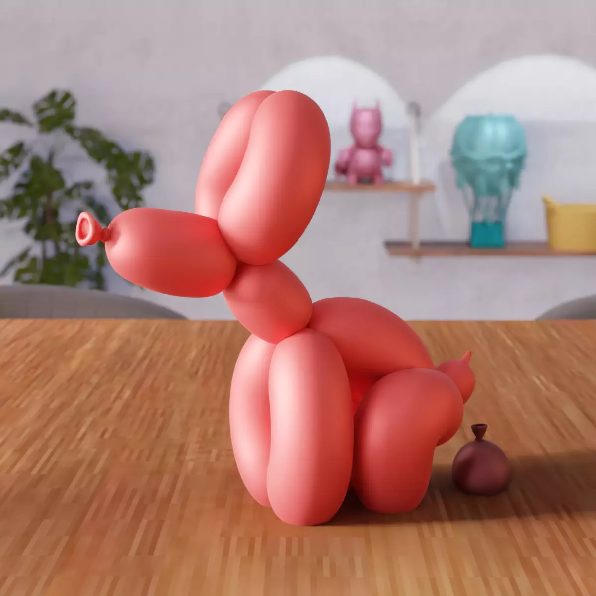 Shitting Balloon Dog - 334 3D print model_0