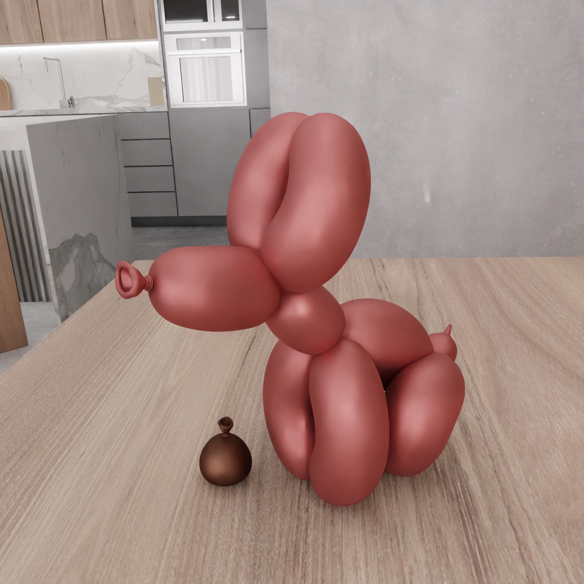 Shitting Balloon Dog - 334 3D print model_10