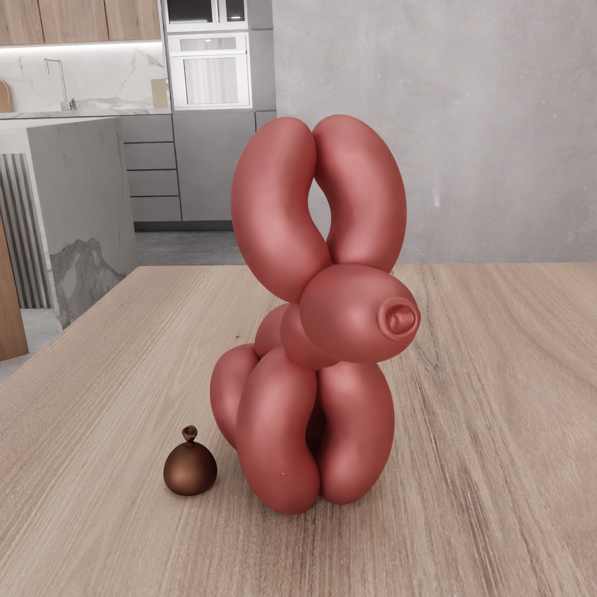 Shitting Balloon Dog - 334 3D print model_11