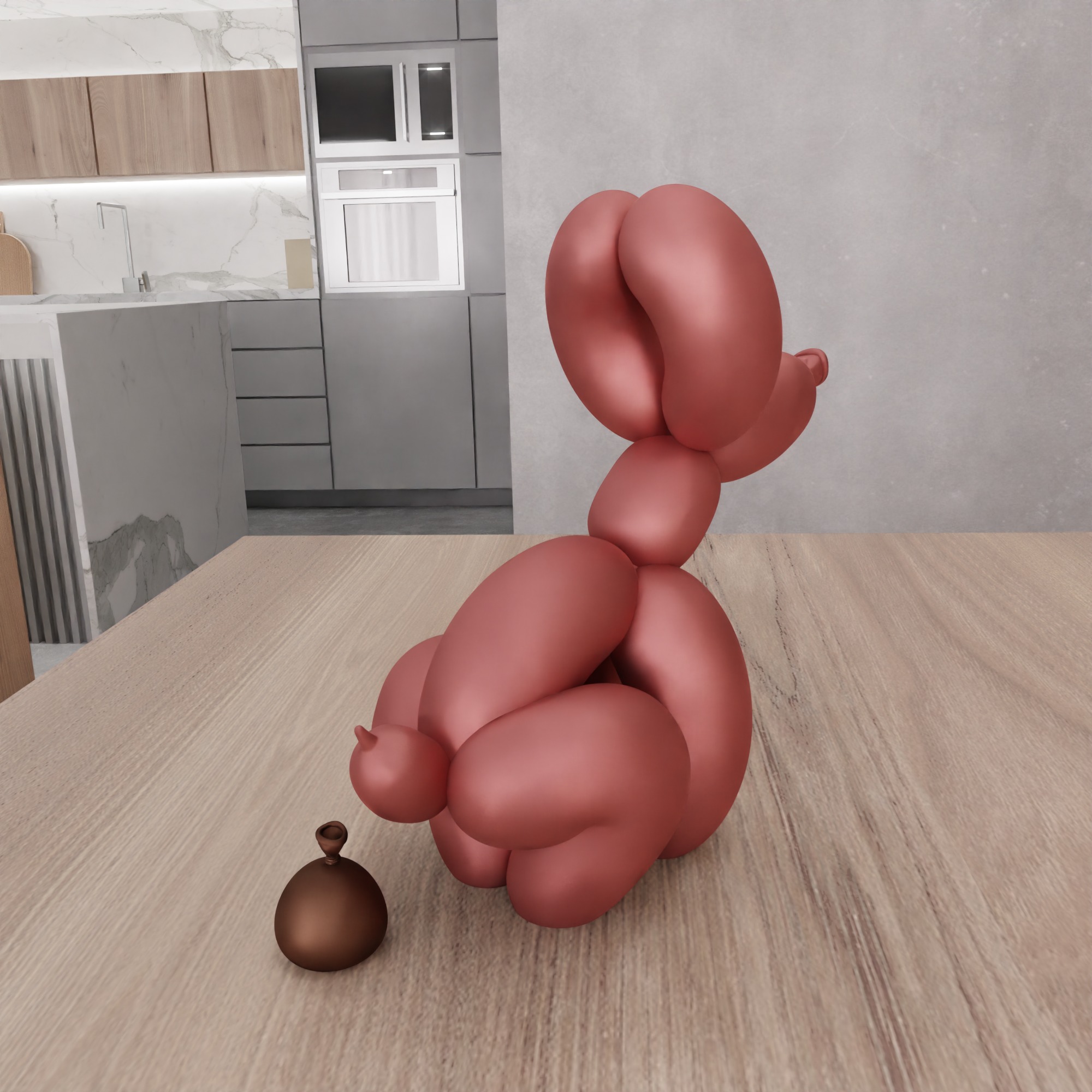 Shitting Balloon Dog - 334 3D print model_9