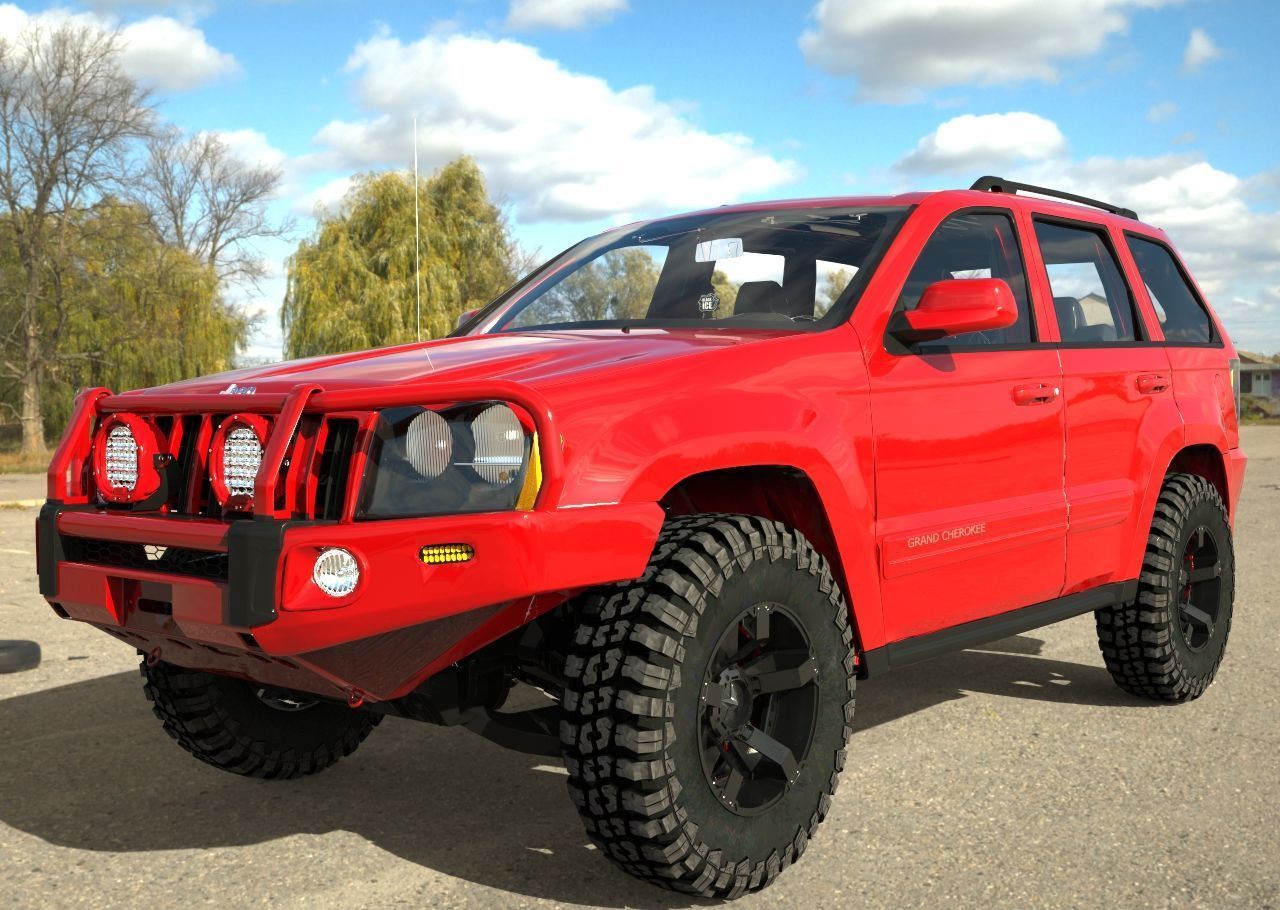 JEEP GRAND CHEROKKE ARB RED  3D model_2