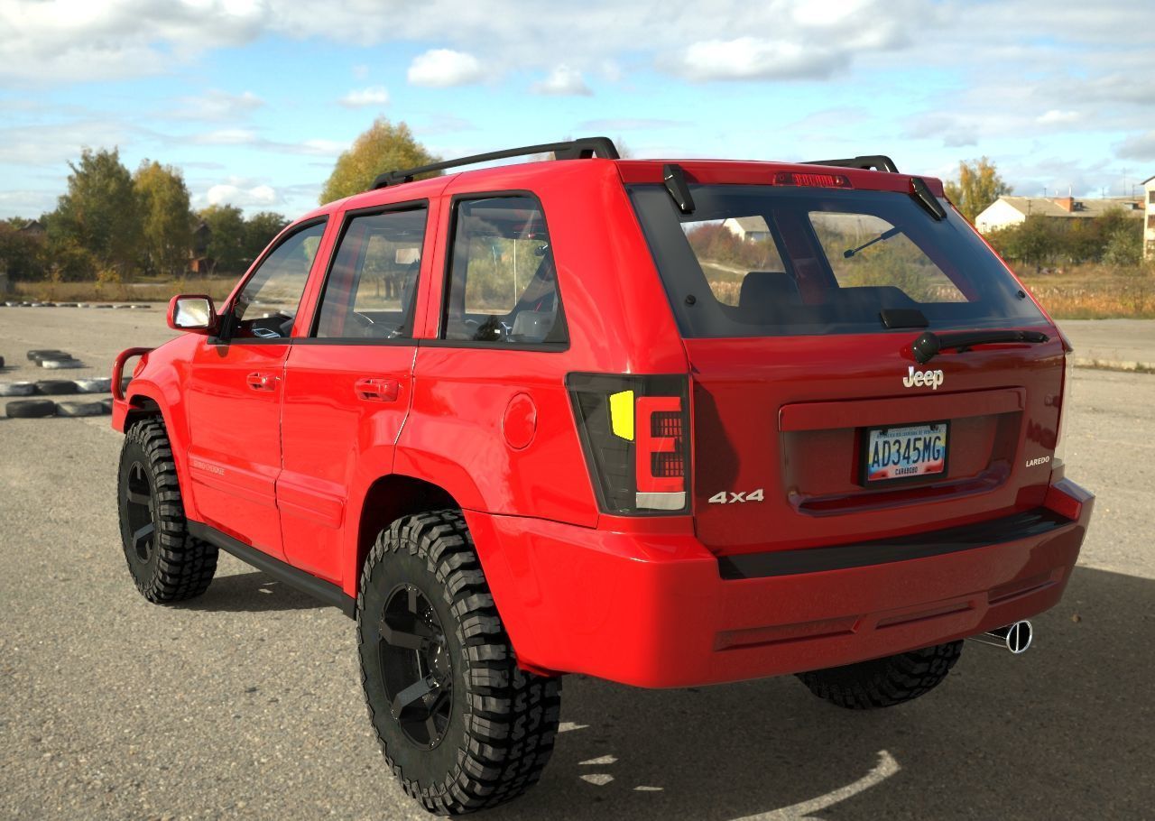 JEEP GRAND CHEROKKE ARB RED  3D model_3
