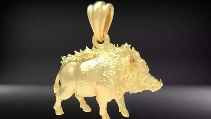 Wild boar pendant