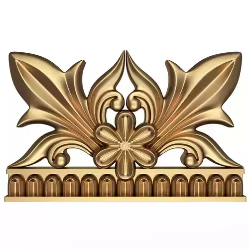 Carved Plaster Molding Decoration 050 Low-poly 3D model