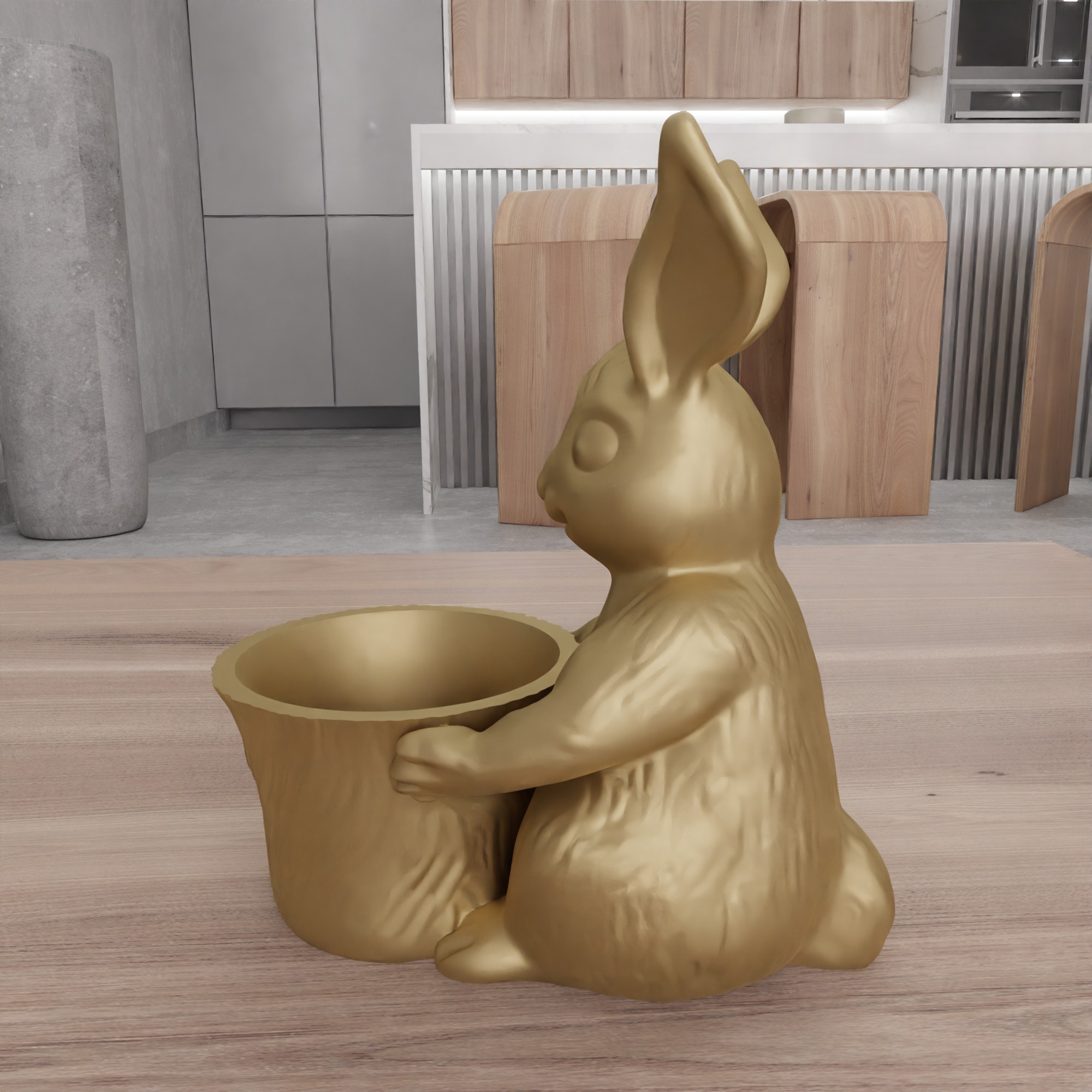 Easter Bunny Egg Basket Figure - 330 3D print model_10