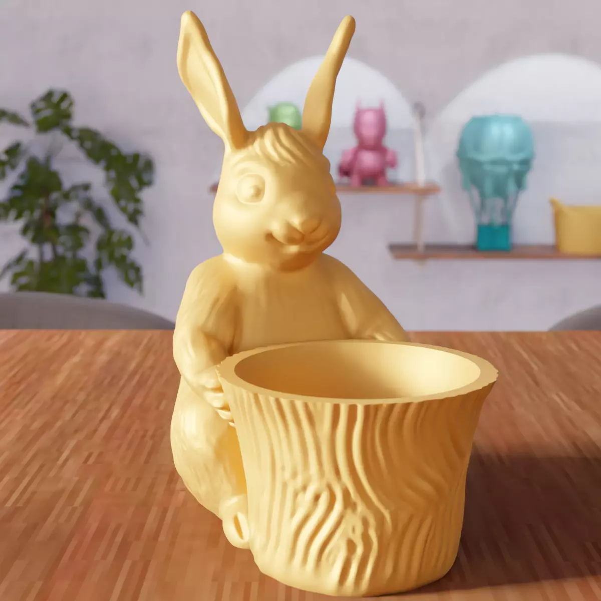 Easter Bunny Egg Basket Figure - 330 3D print model_7