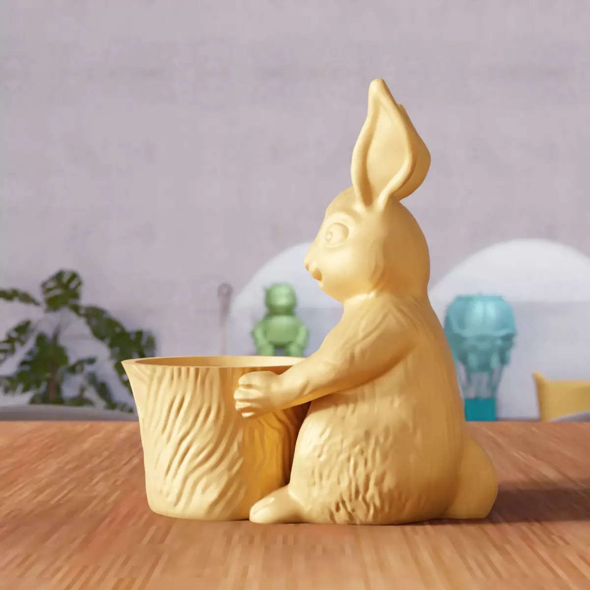 Easter Bunny Egg Basket Figure - 330 3D print model_4