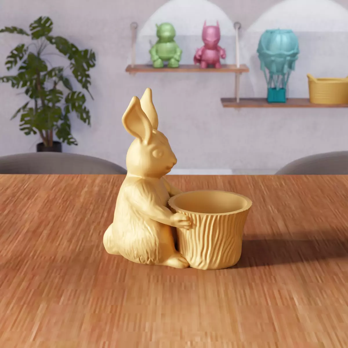 Easter Bunny Egg Basket Figure - 330 3D print model_6