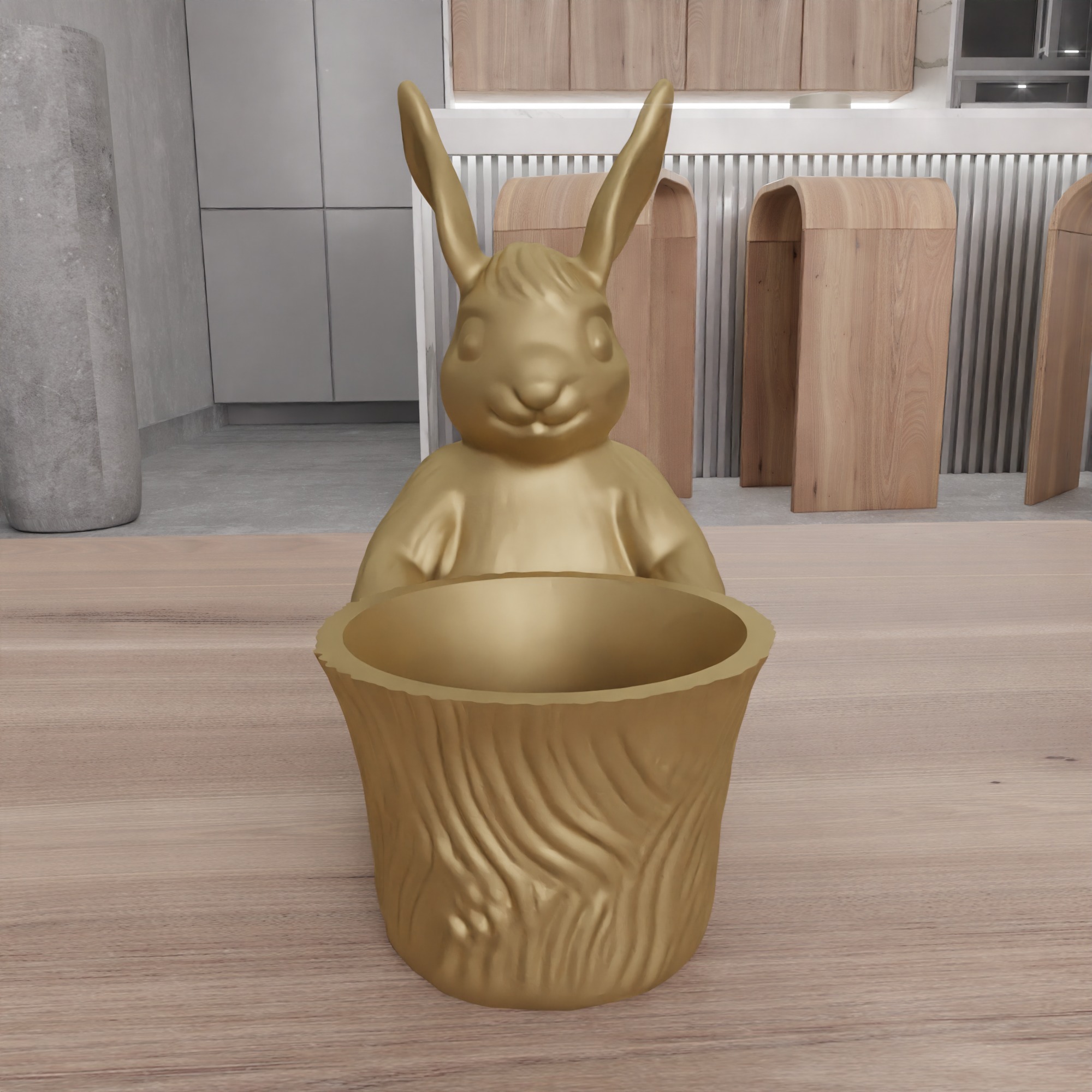 Easter Bunny Egg Basket Figure - 330 3D print model_9