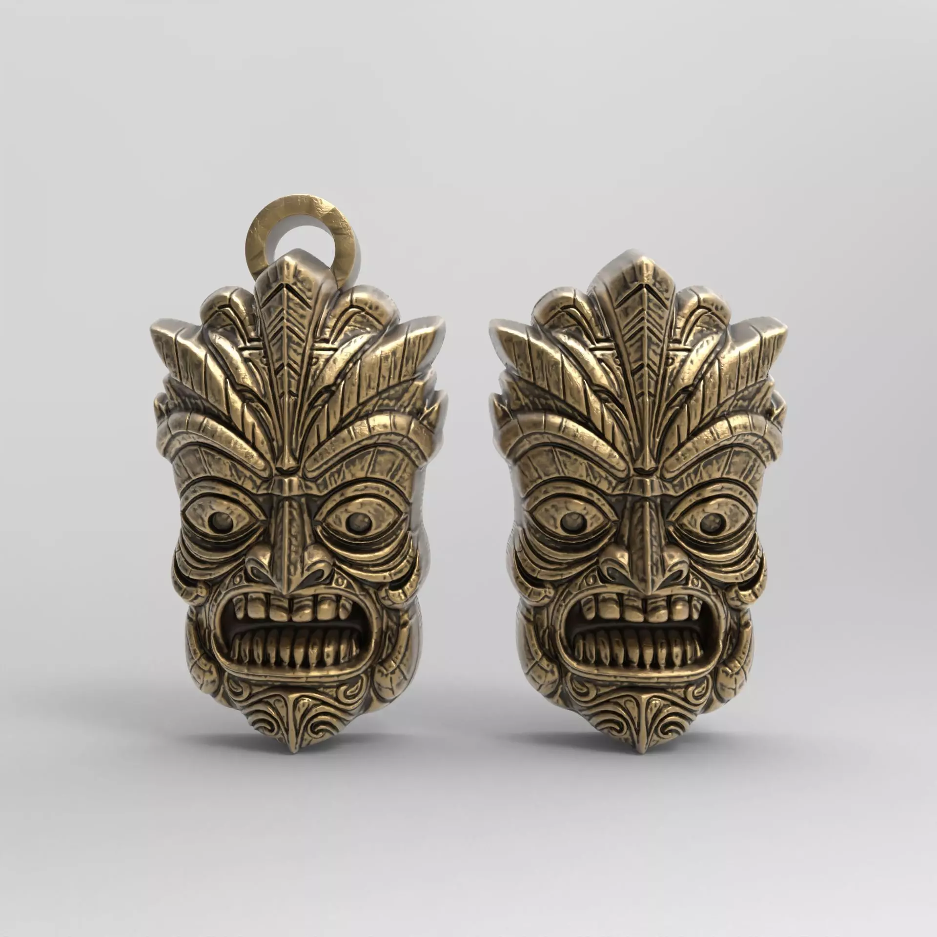 wall tiki decor 3  3D print model_0