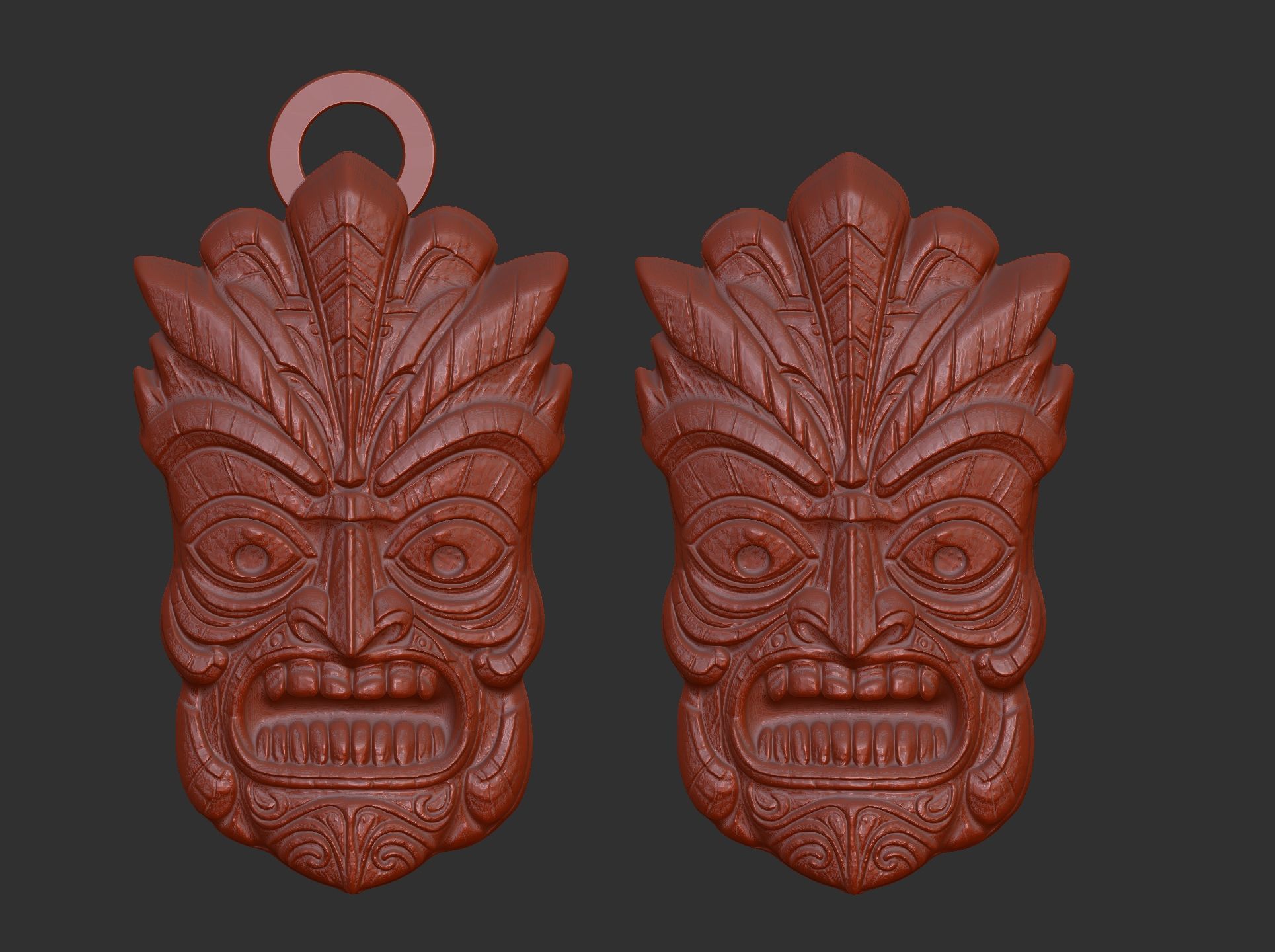 wall tiki decor 3  3D print model_9