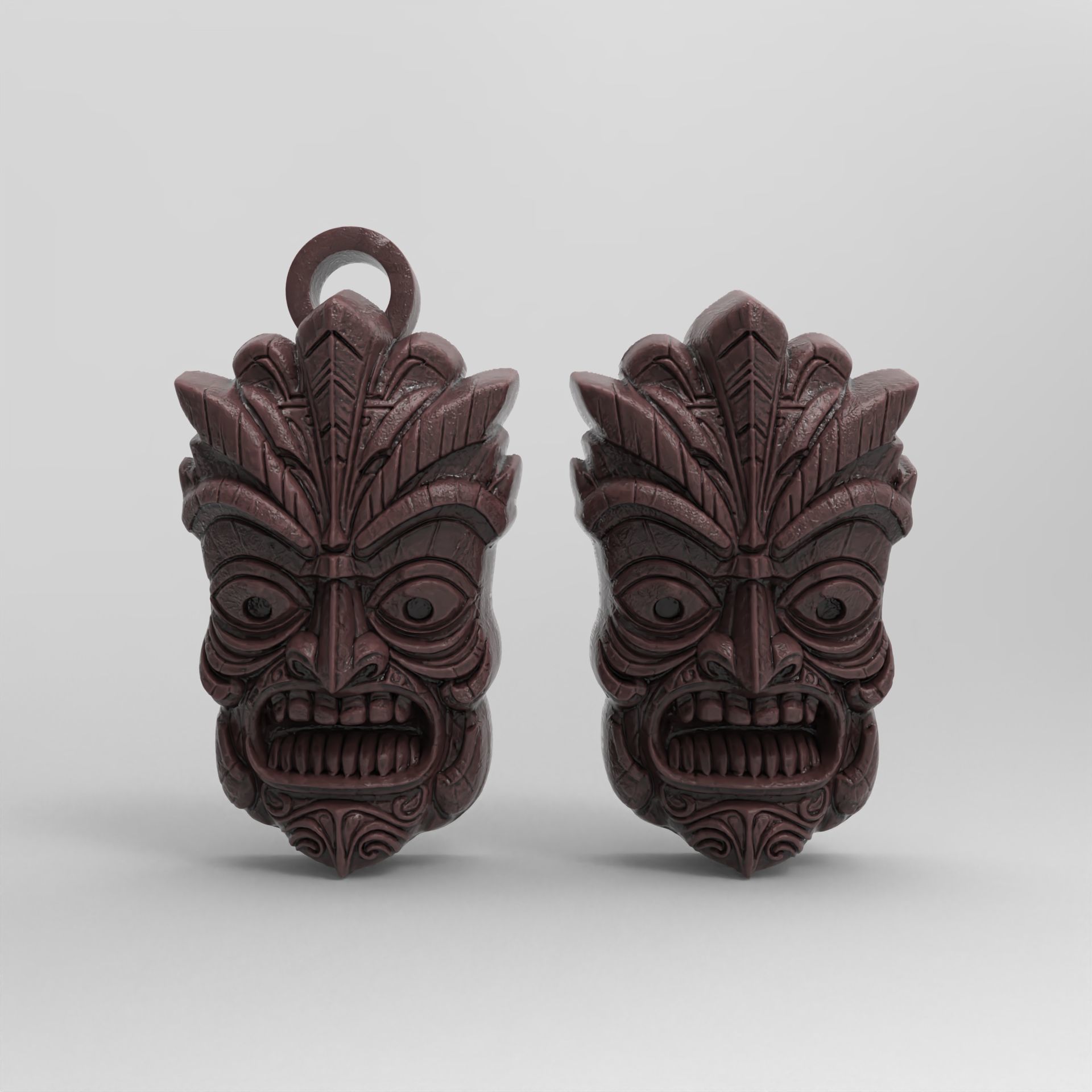 wall tiki decor 3  3D print model_1