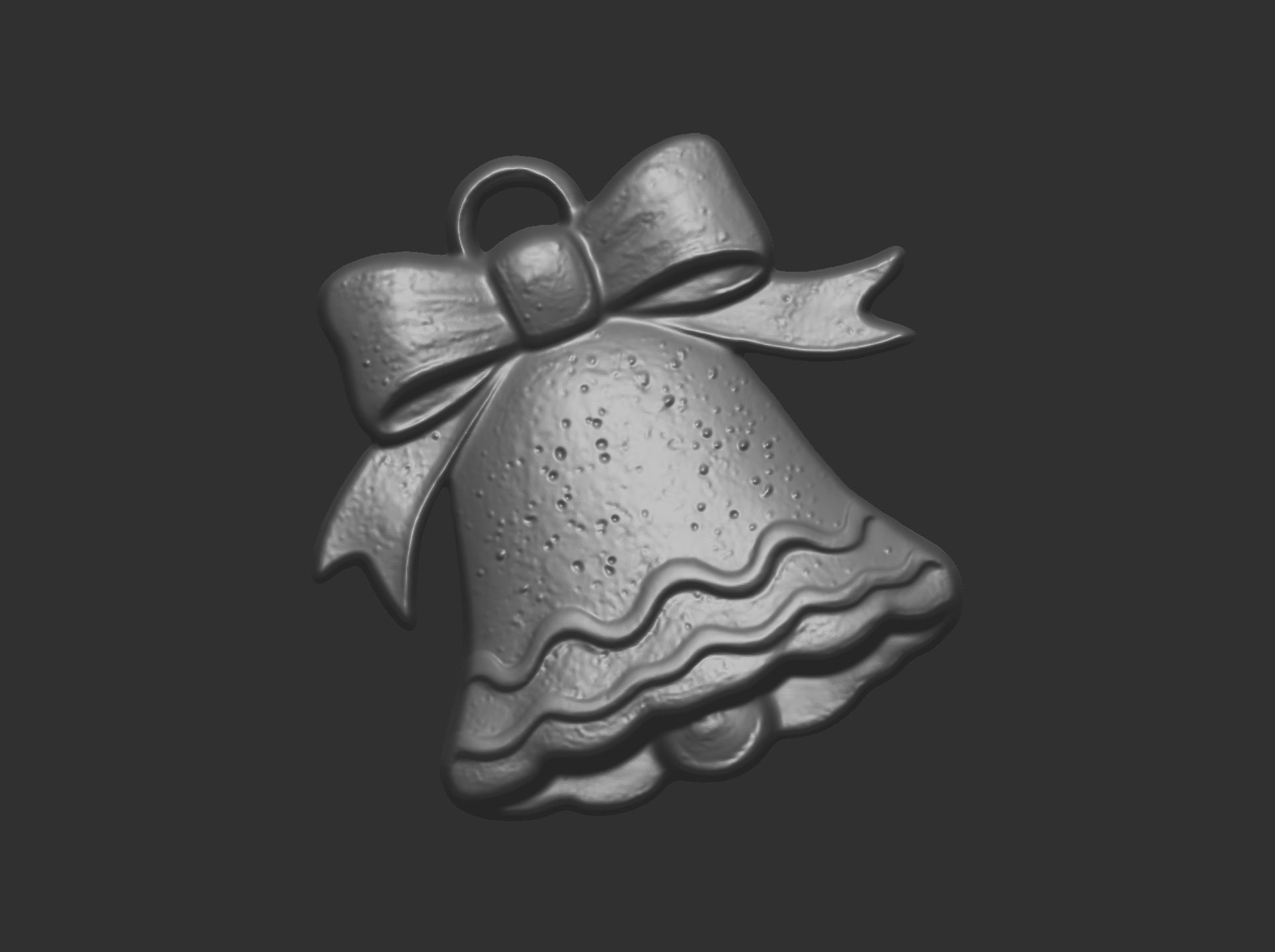 christmas tree  bell decor  3D print model_7