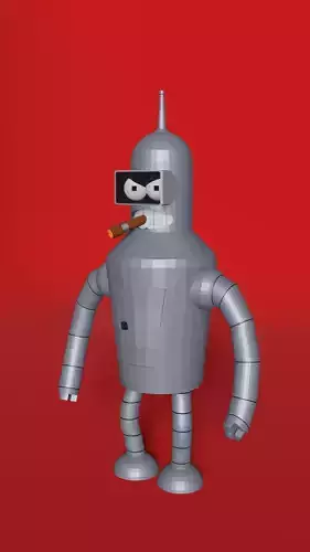 Bender Low-poly 3D model
