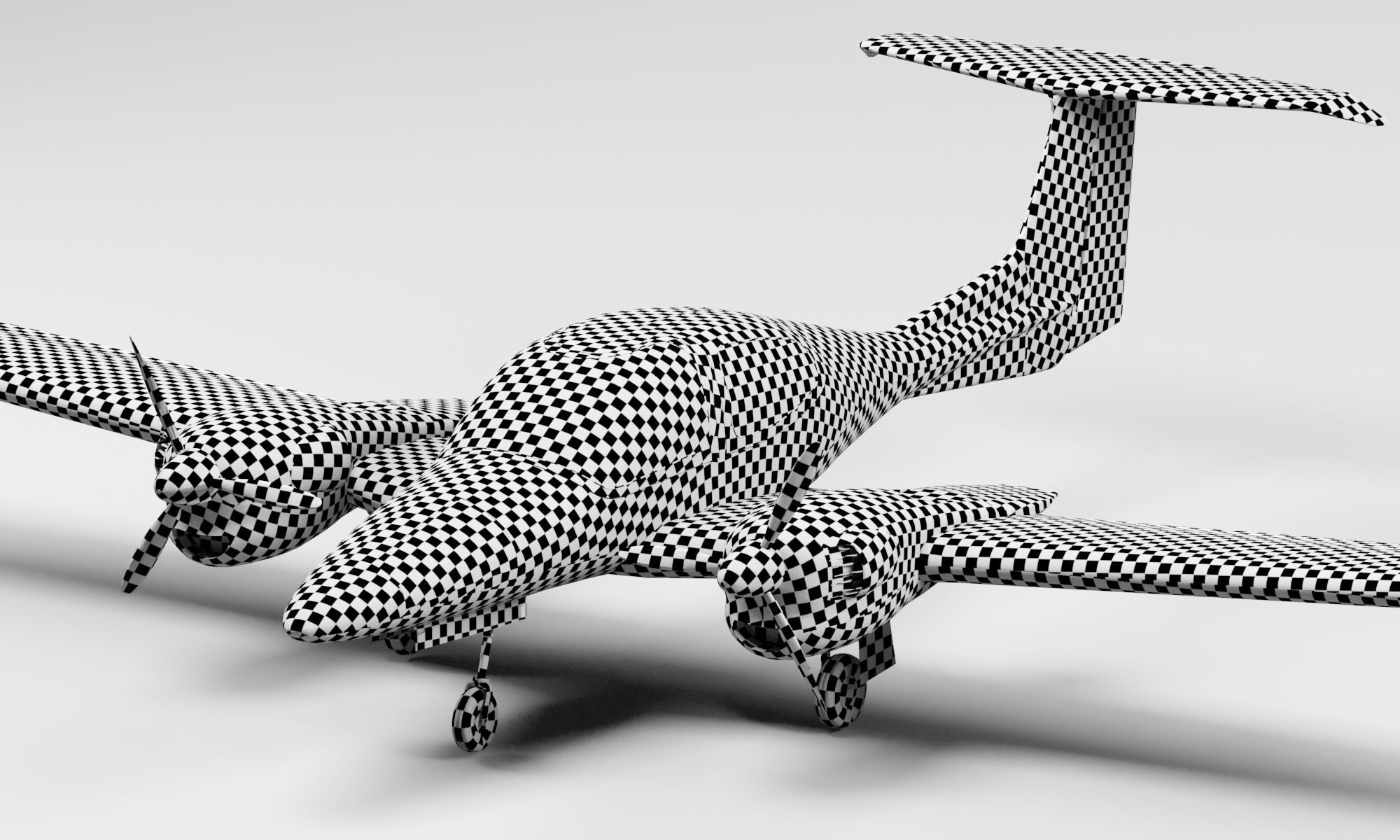 Aircraft Diamond DA 42 3D model_4