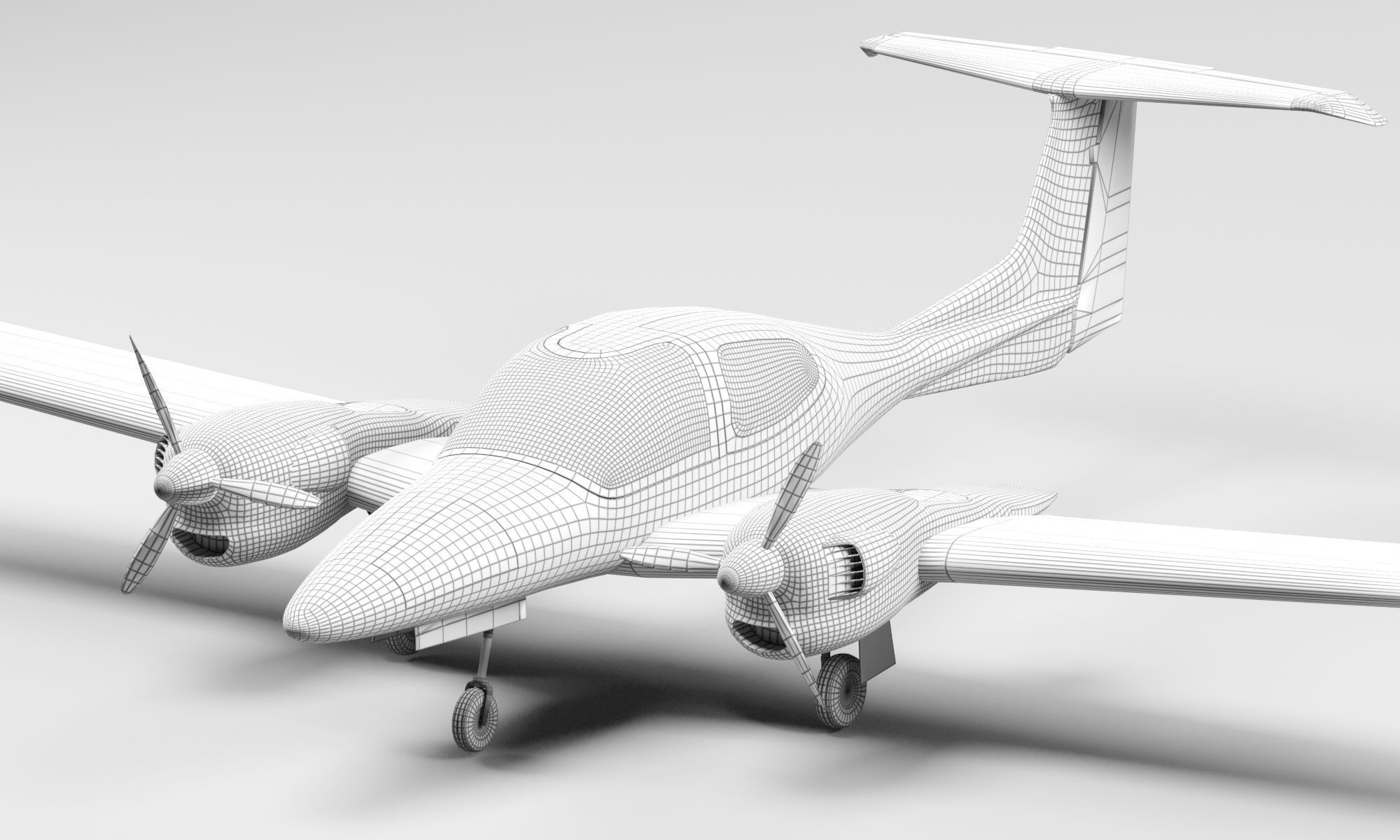 Aircraft Diamond DA 42 3D model_5