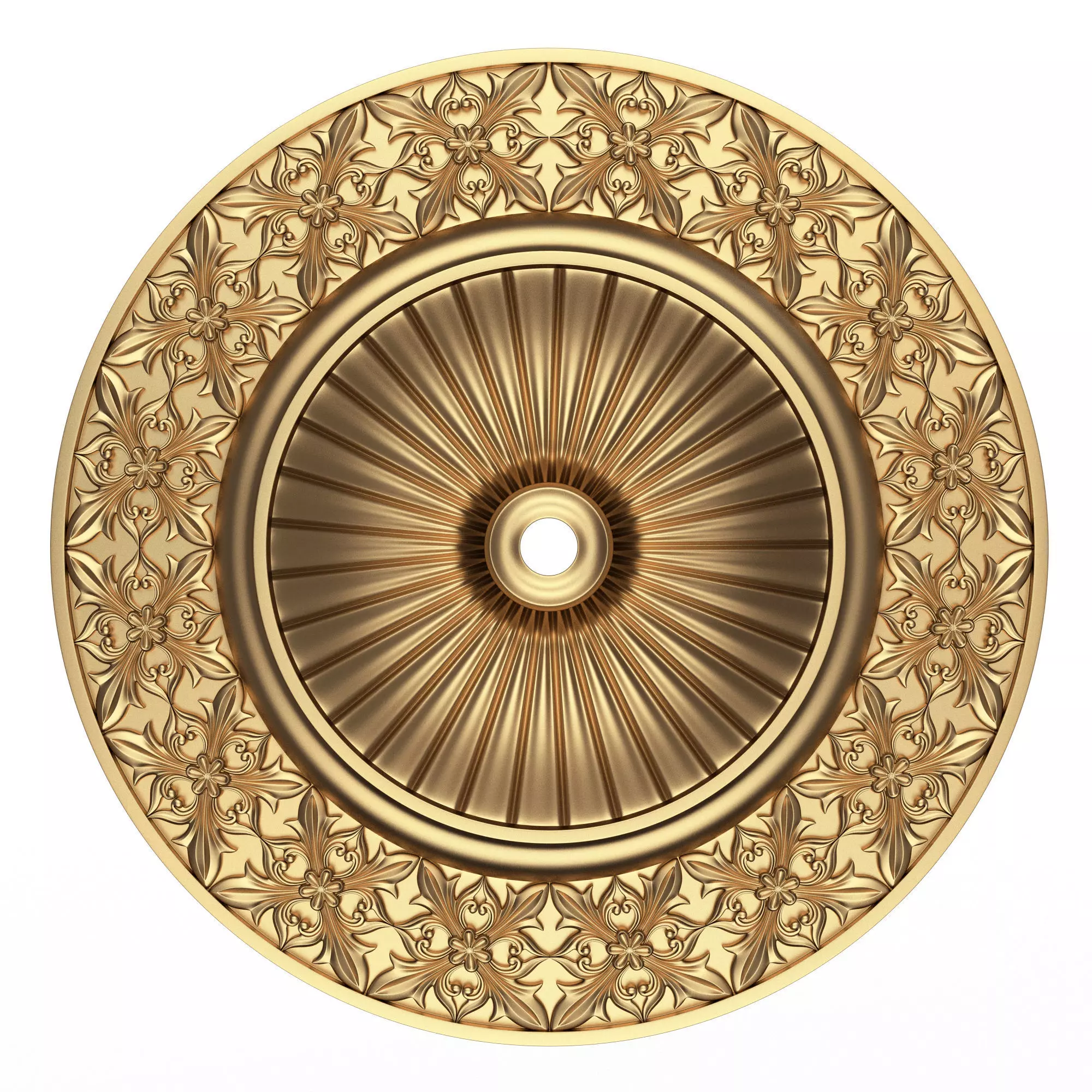 Ceiling Rosette 012 Low-poly 3D model_0