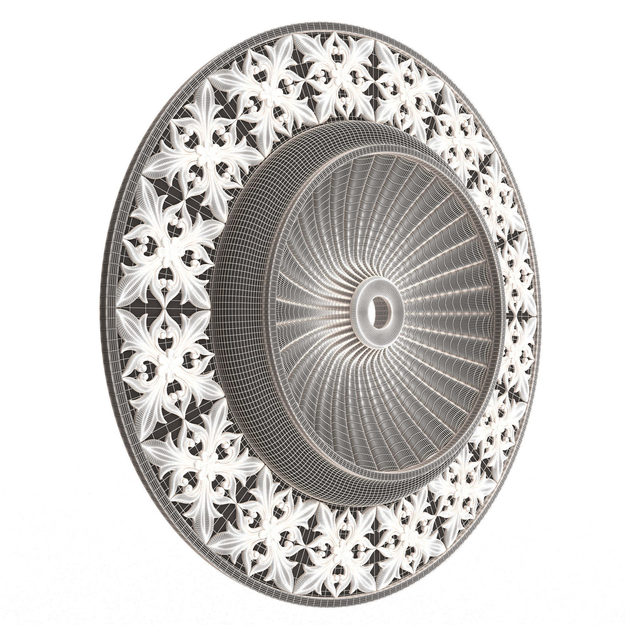 Ceiling Rosette 012 Low-poly 3D model_12