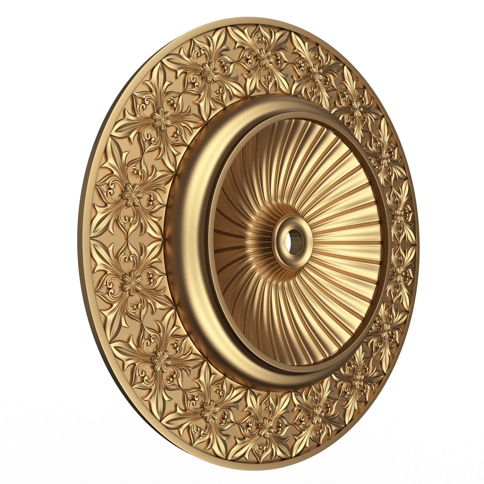 Ceiling Rosette 012 Low-poly 3D model_3