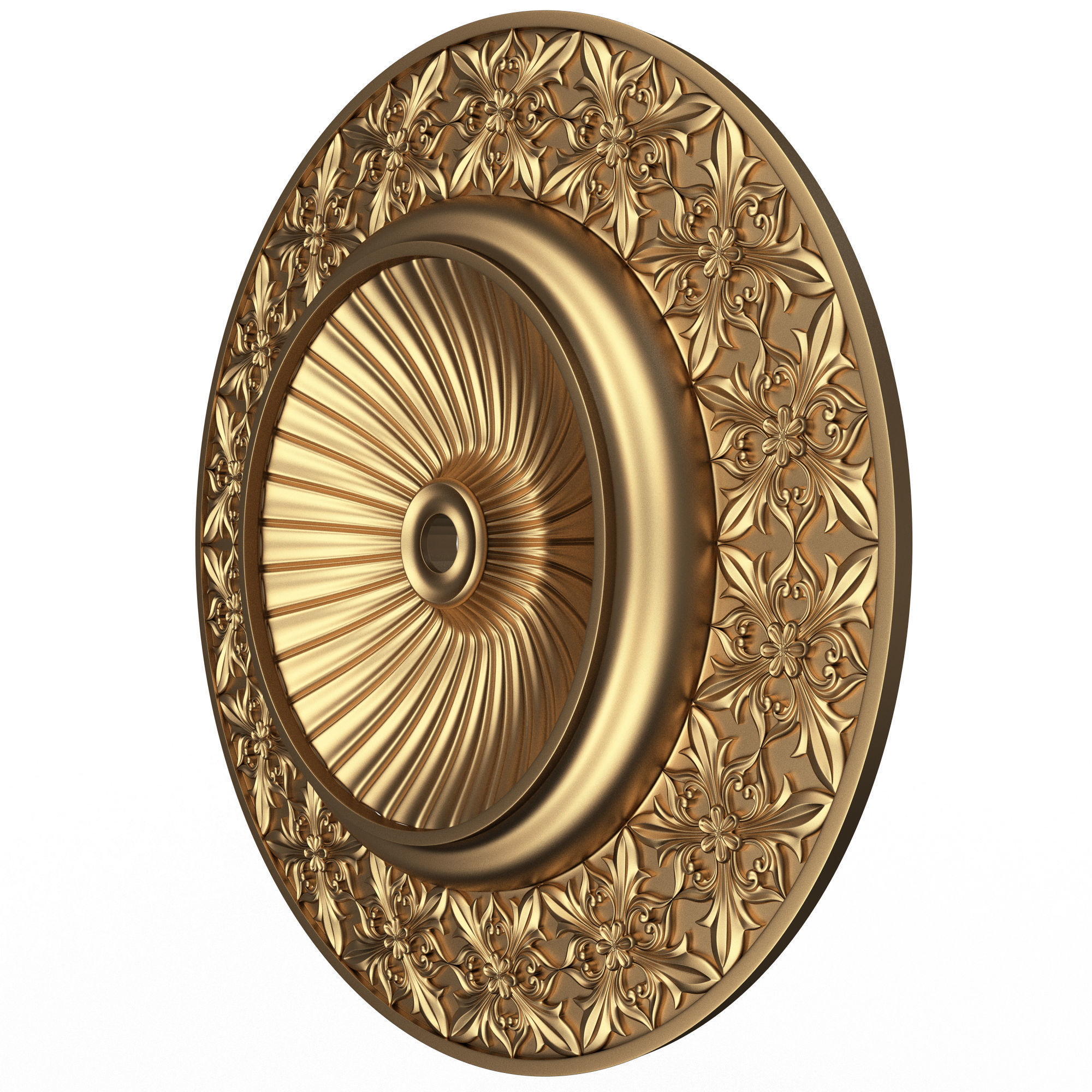 Ceiling Rosette 012 Low-poly 3D model_2