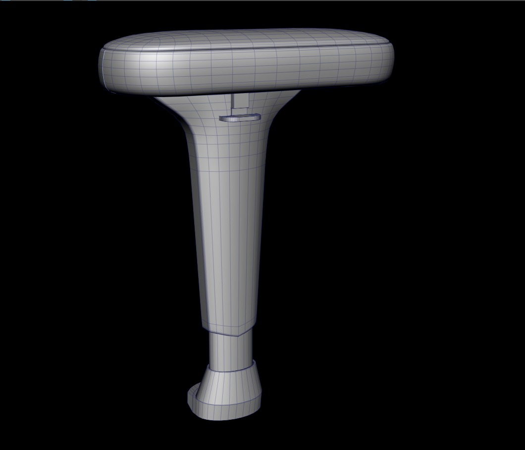 Chair armrests collection Low-poly 3D model_23