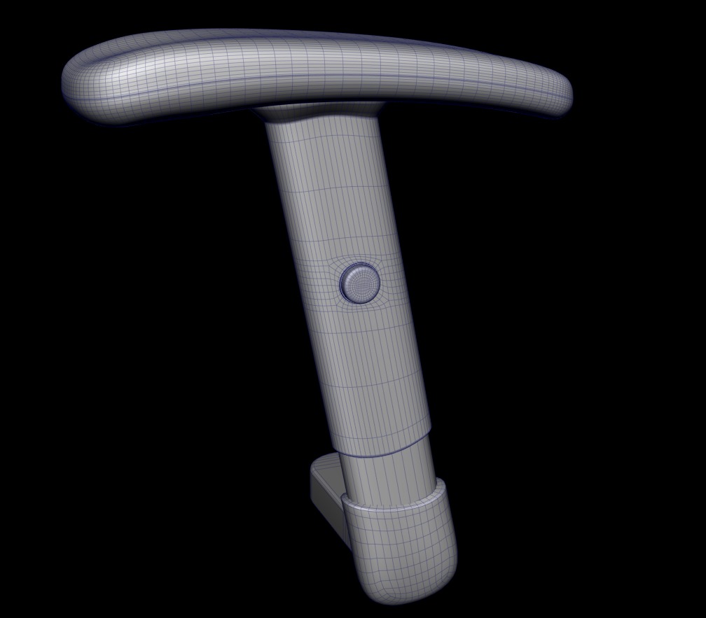 Chair armrests collection Low-poly 3D model_10