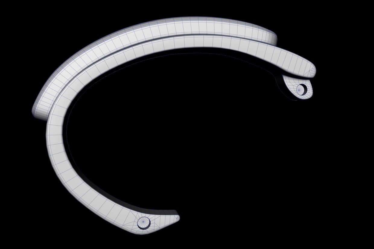 Chair armrests collection Low-poly 3D model_17