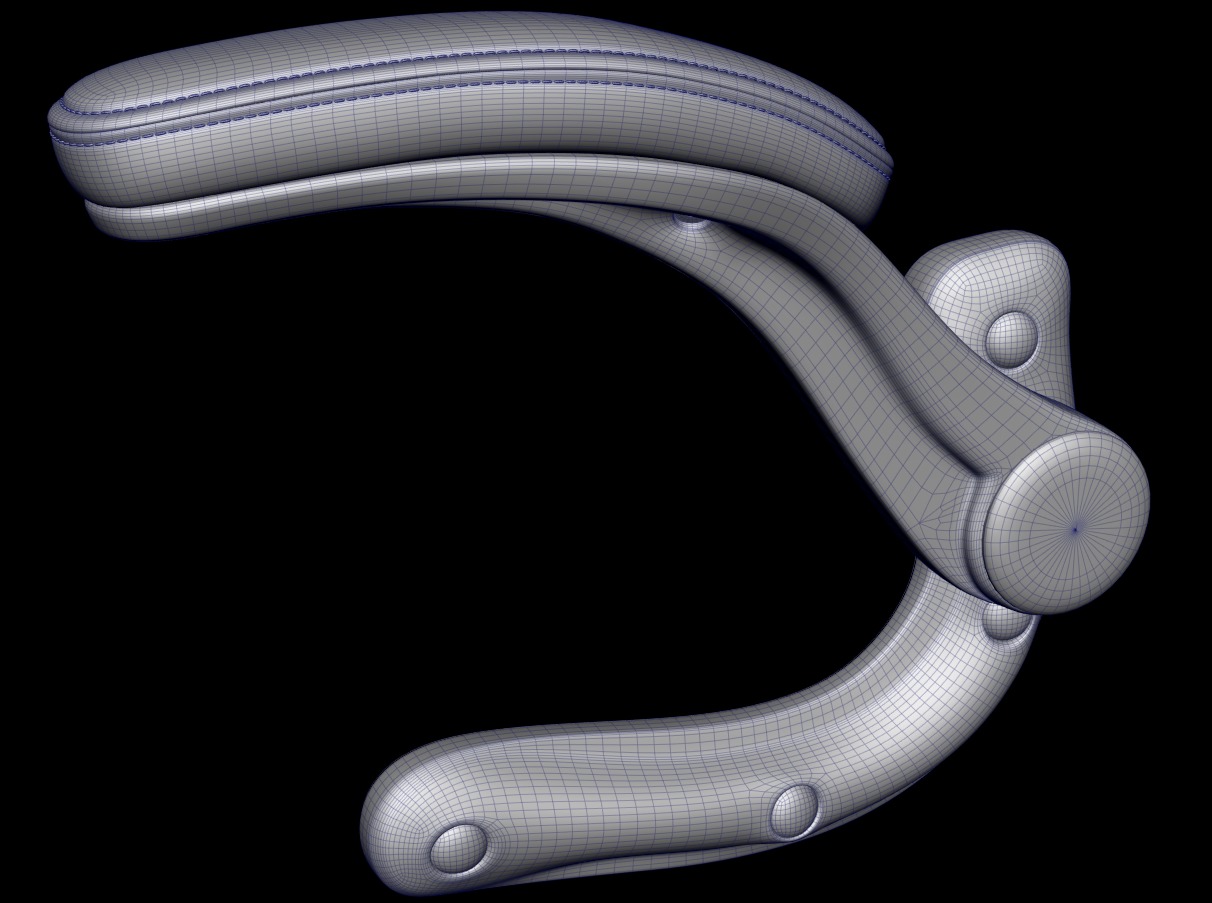 Chair armrests collection Low-poly 3D model_5