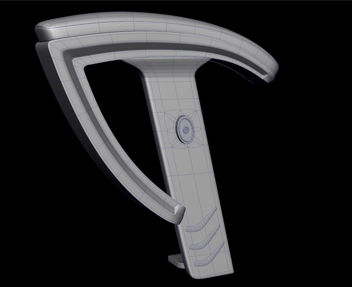 Chair armrests collection Low-poly 3D model_26